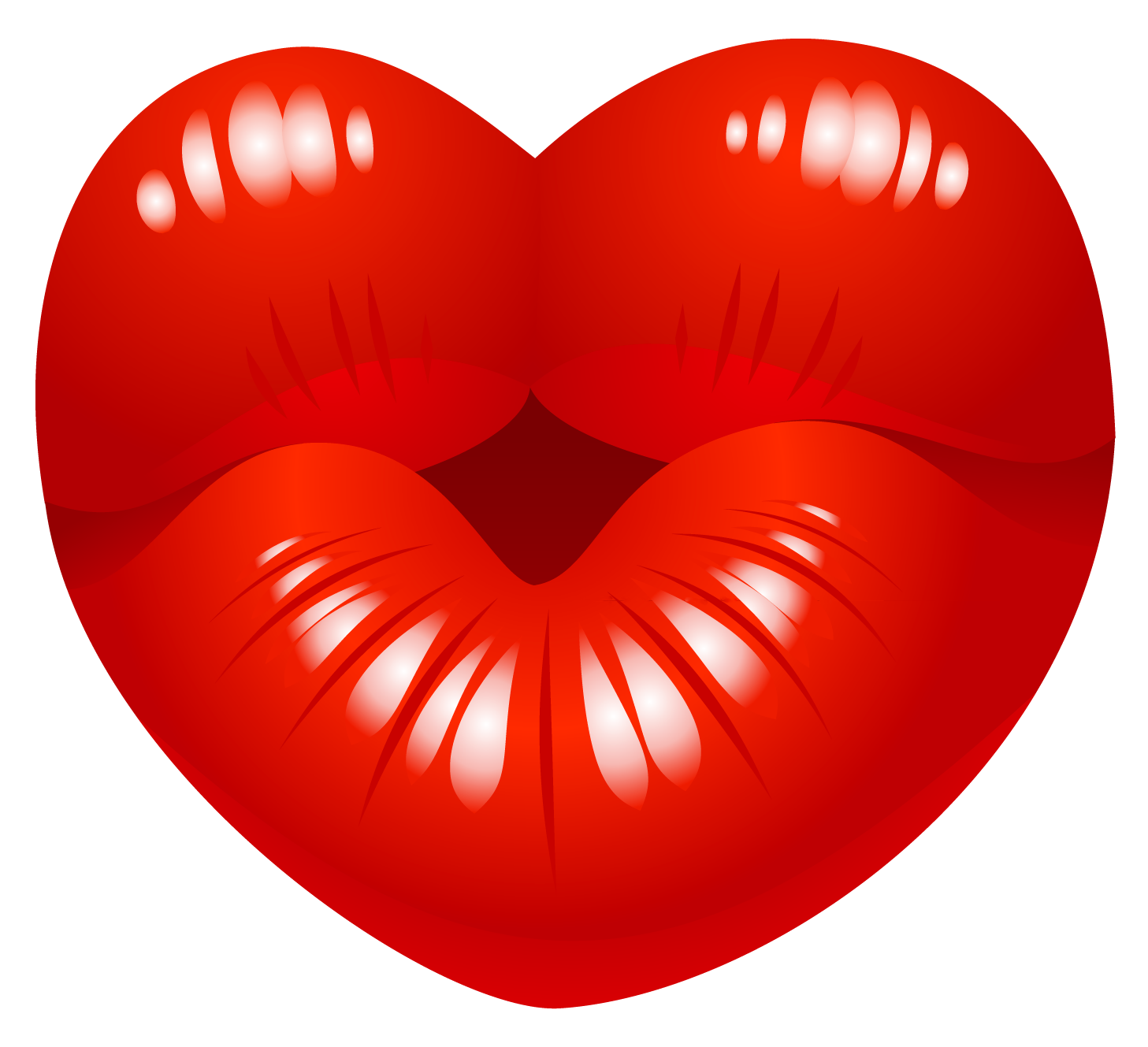 Heart Kiss PNG Picture.