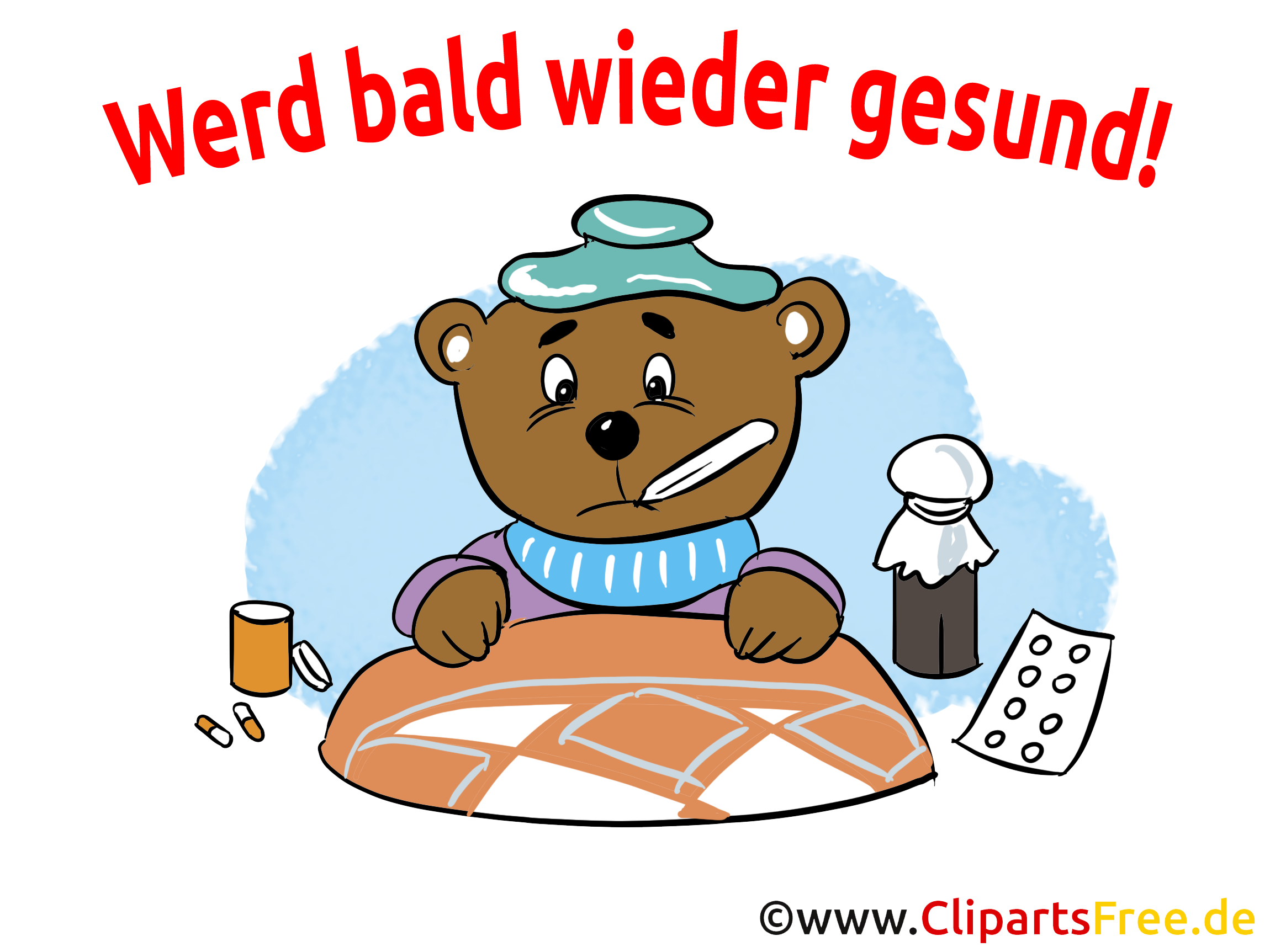 Gute Besserung Bilder, Cliparts, Cartoons, Grafiken.