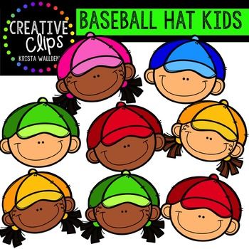 FREE} Baseball Hat Kids {Creative Clips Digital Clipart}.