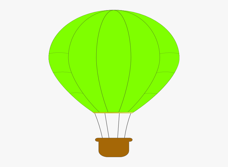 Green Hot Air Balloon Clip Art.