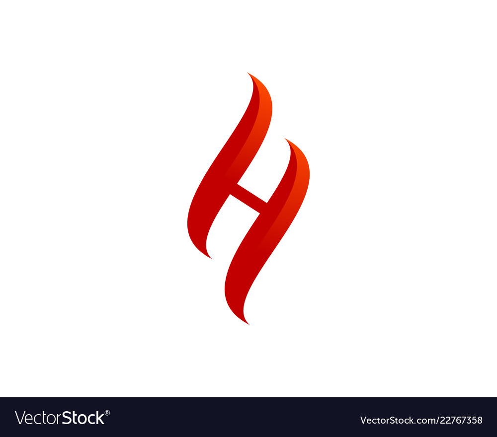 Hot letter h logo icon design.