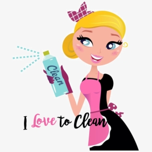 Lady House Cleaning Services Clip Art.