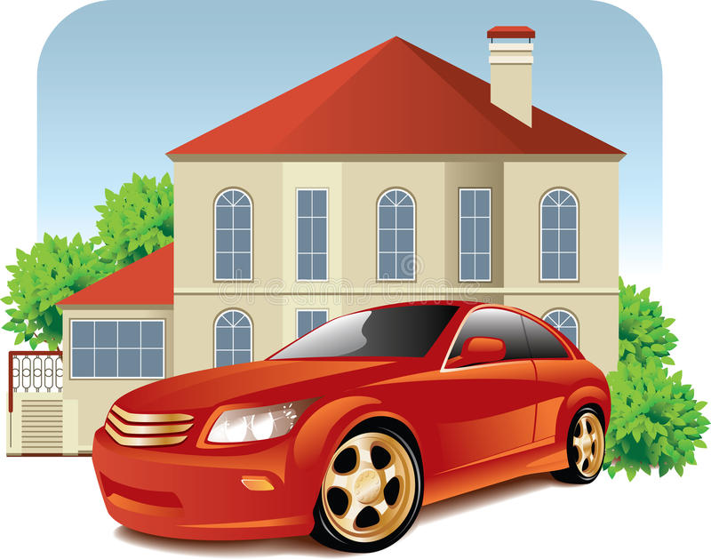 House Car Stock Illustrations.