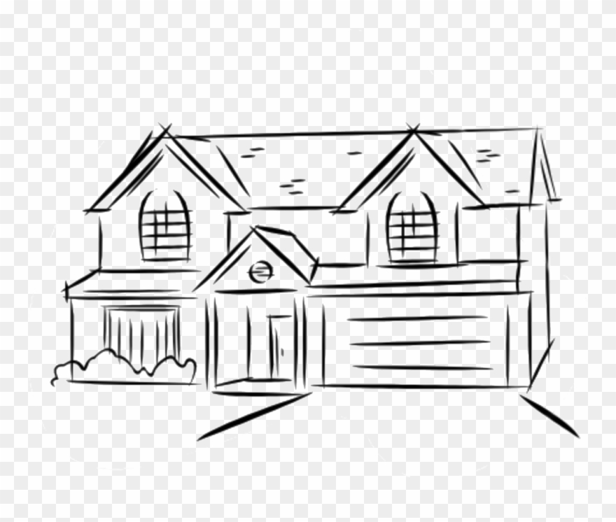 Floor Clipart Two Story House 2 Line.