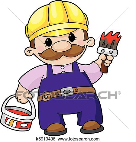 House painter Clip Art.