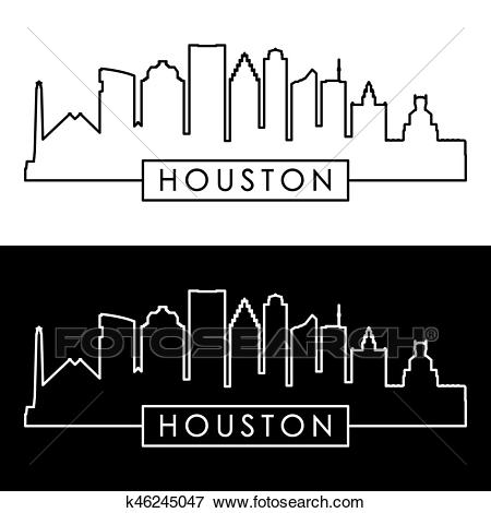 Houston skyline Clip Art.