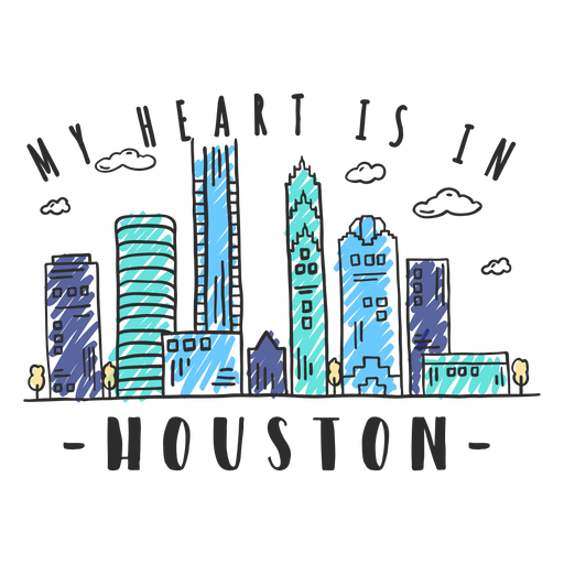 Houston skyline sticker.