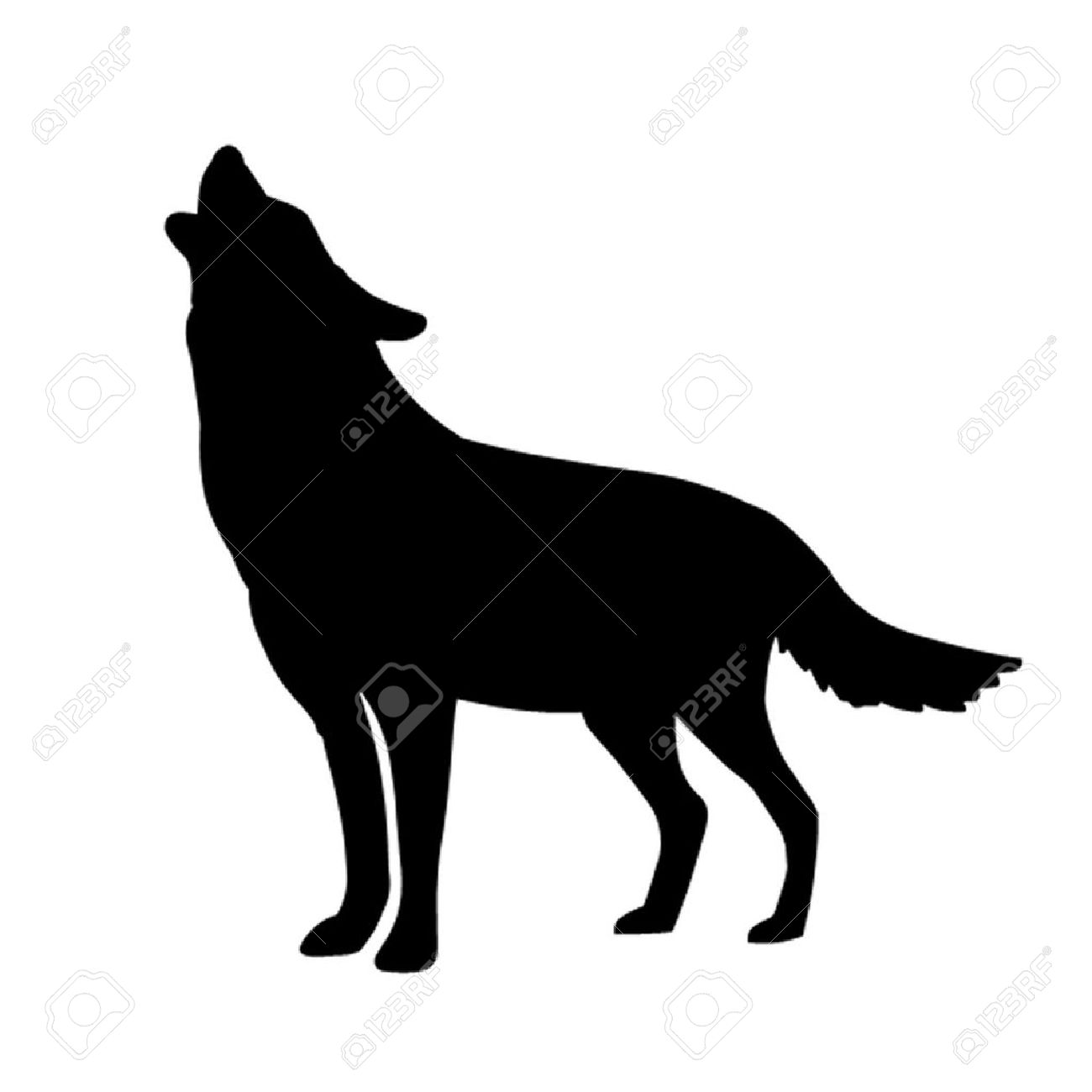 Howling Wolf Clipart.