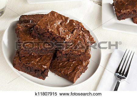 Stock Image of Fresh Homemade Chocolate Brownie k11807915.