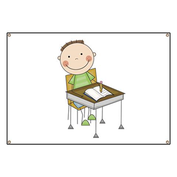 Boy Doing Homework Banner 