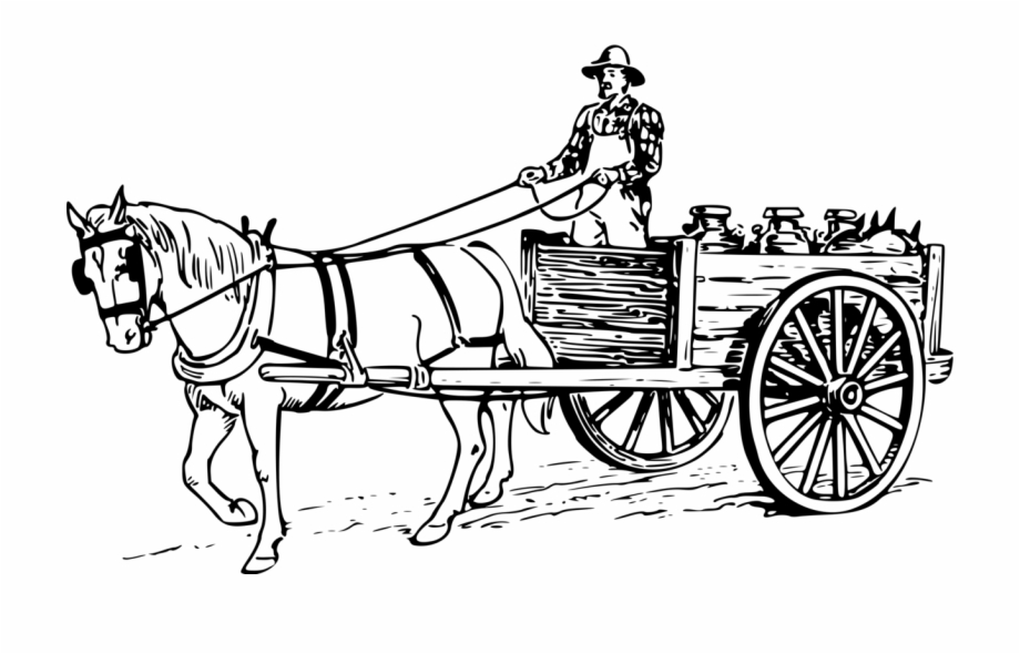 Horse Drawn Wagon Png.