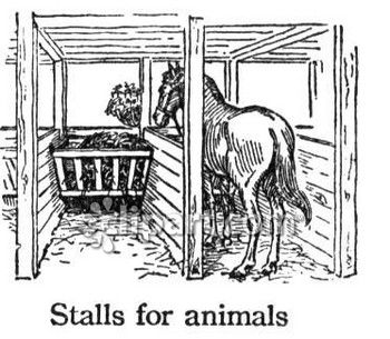 Horse stable clip art.