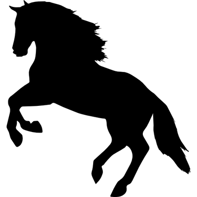 Horse Jumping Silhouette transparent PNG.