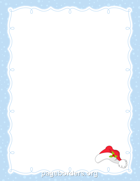 Santa Hat Border: Clip Art, Page Border, and Vector Graphics.