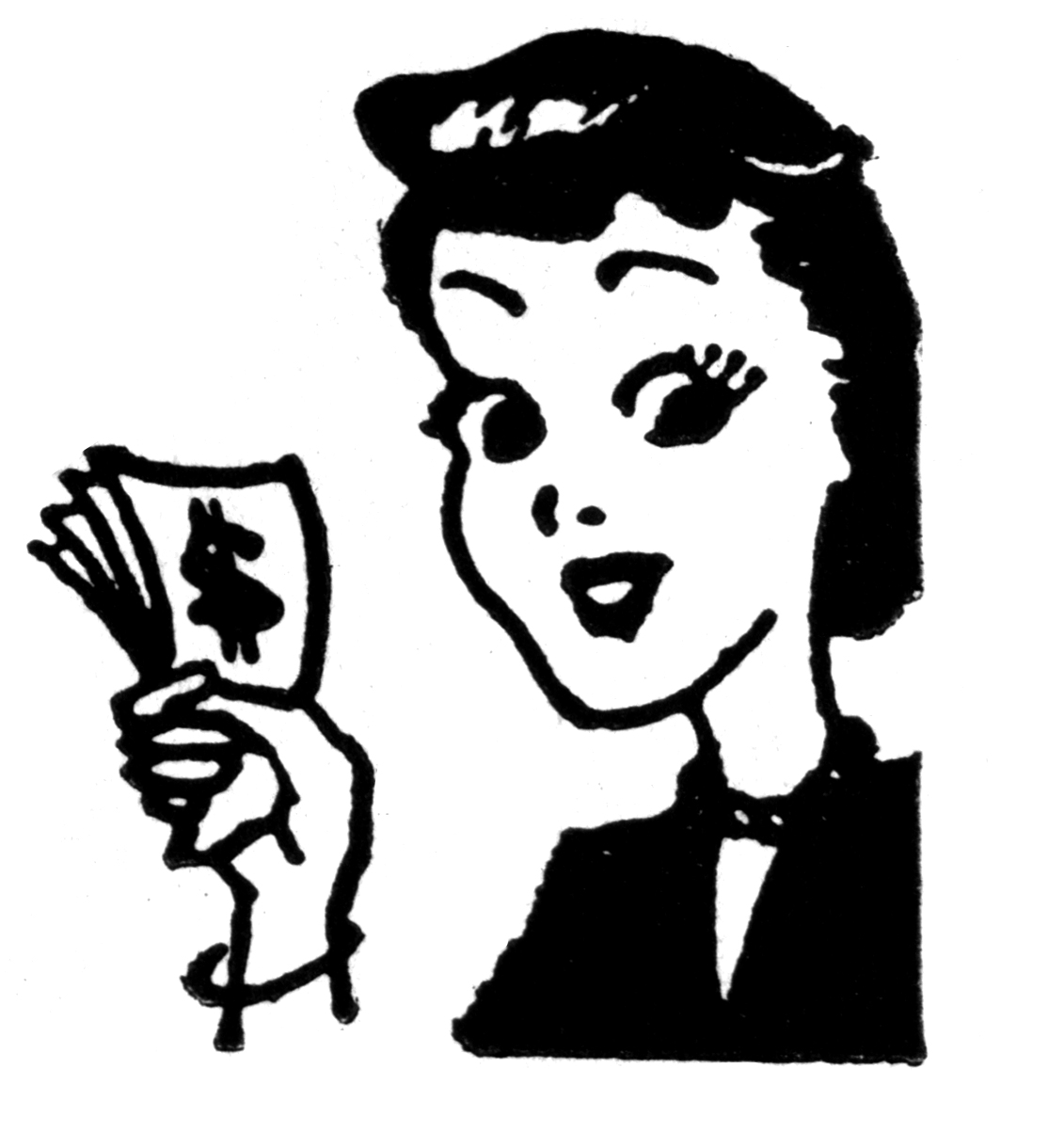 Black Woman Money Clipart.