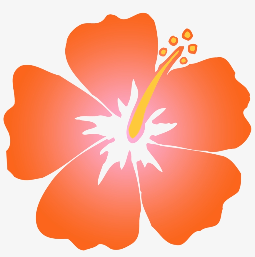 28 Collection Of Orange Hibiscus Clipart.