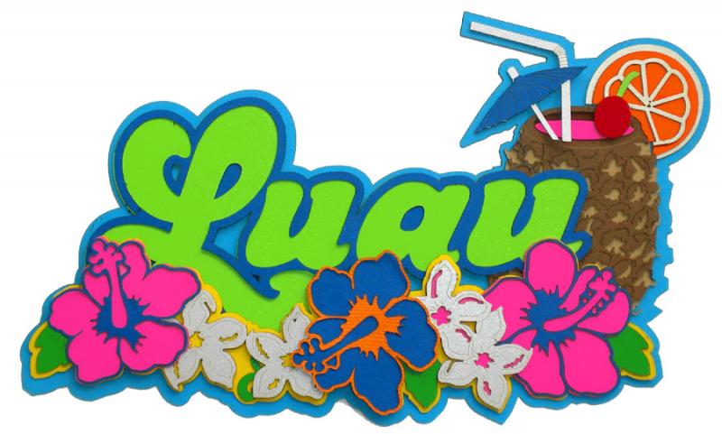 Luau clip art background.