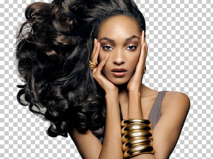 Jourdan Dunn New York Fashion Week Hairstyle Model PNG.