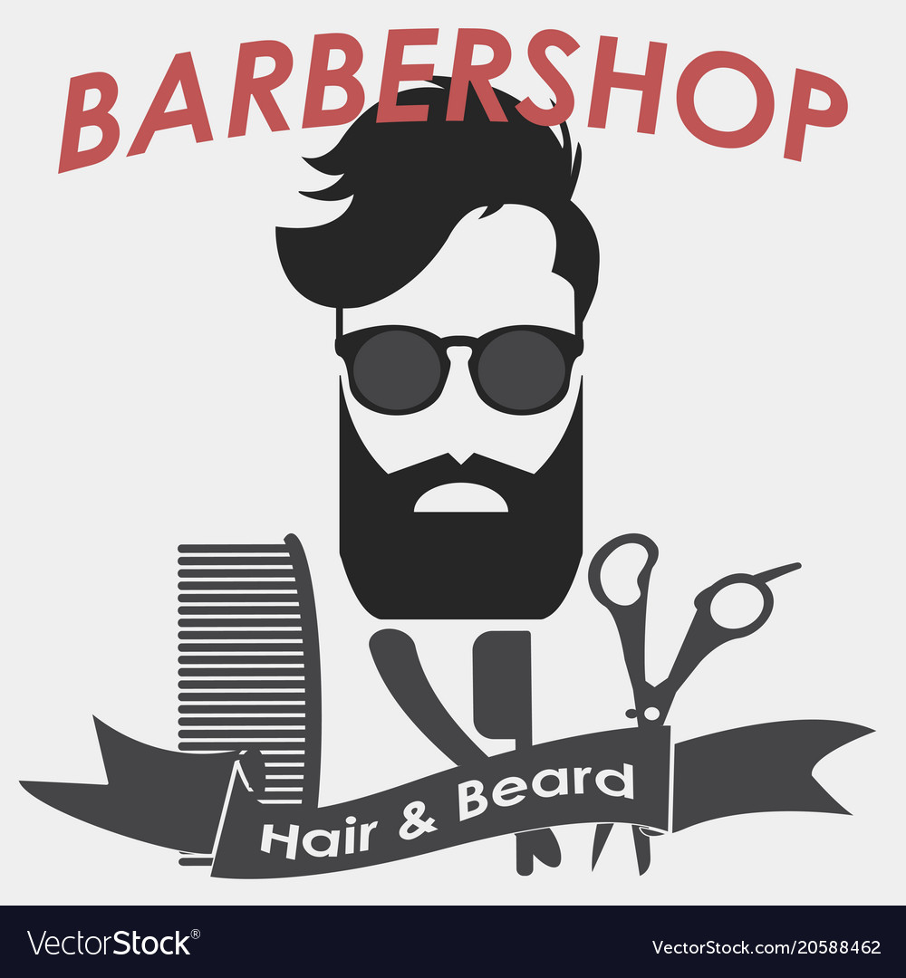 Barbershop logo hairdresser.