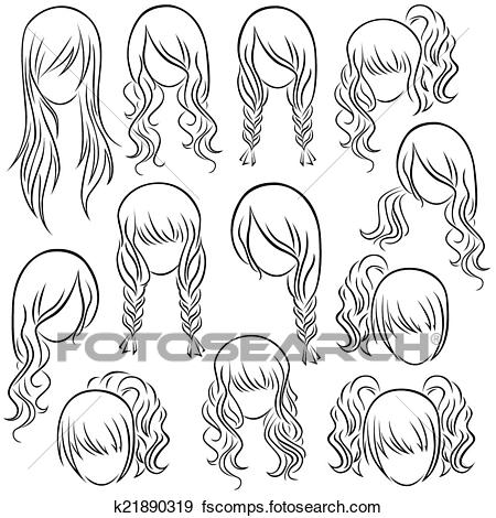 Clipart Girl Hairstyle.