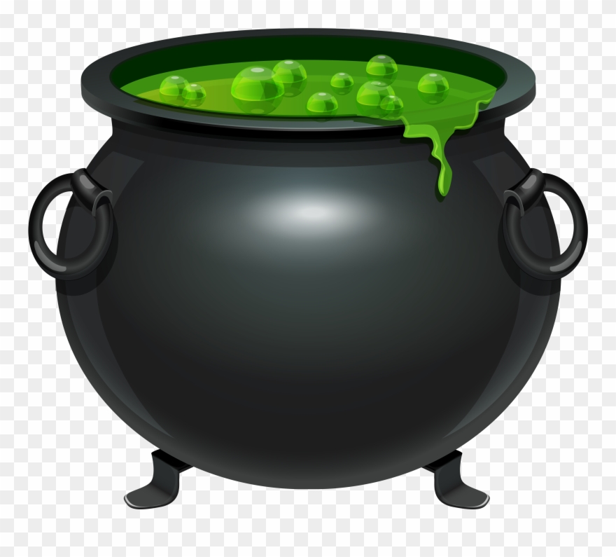 Halloween Witches Cauldron Clip Art.