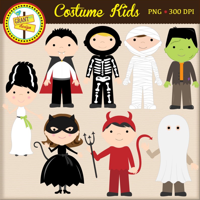 Halloween Costume Clipart.