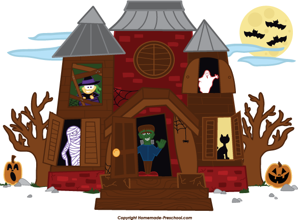 Haunted house clip art.