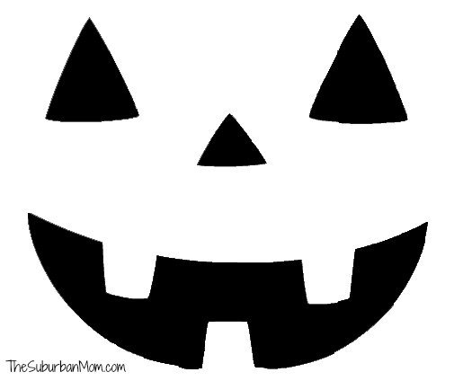 Pumpkin Face Clipart Black And White.