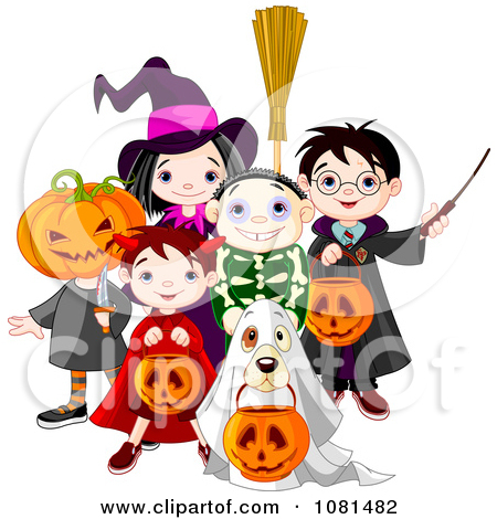 Printable Clipart of Halloween Pumpkin Patch Cartoon Posters, Art.