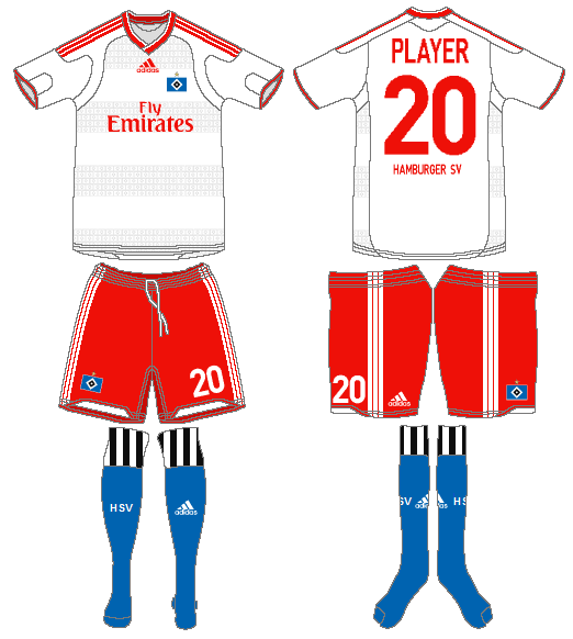 Hamburger SV Home Uniform.