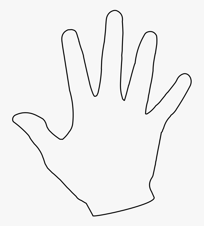 Handprint Outline Clipart Free.