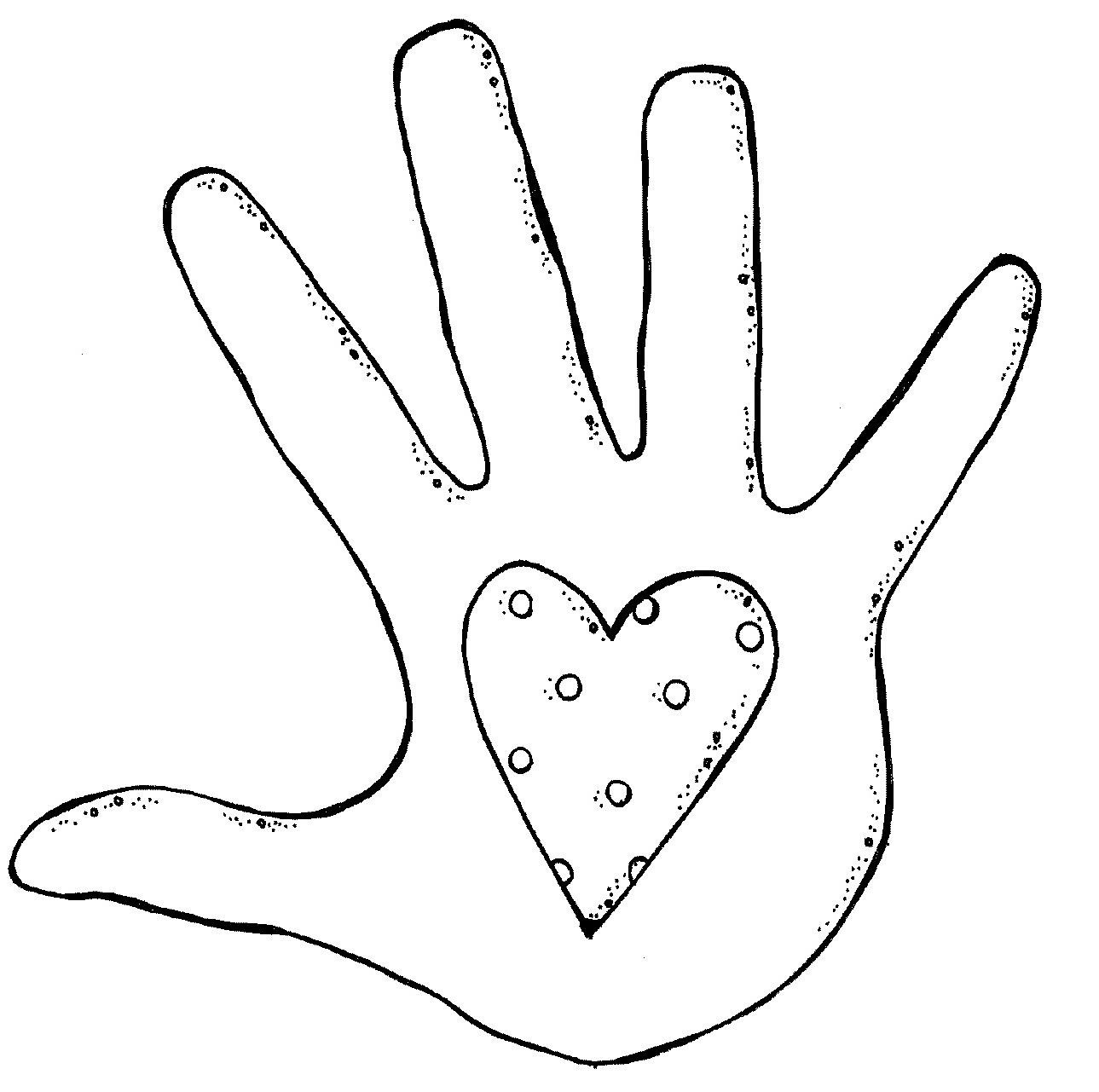 Handprint clipart black and white 2 » Clipart Station.