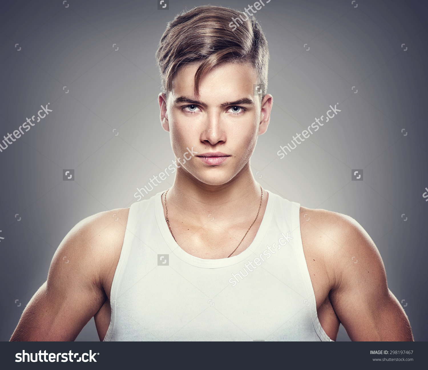 Handsome Athletic Young Man Isolated On Stock Photo 298197467.