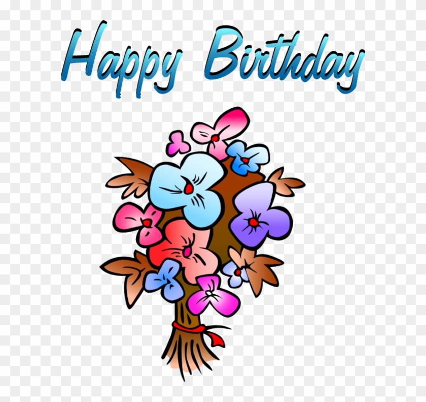 Birthday Flowers Vector Clip Art.