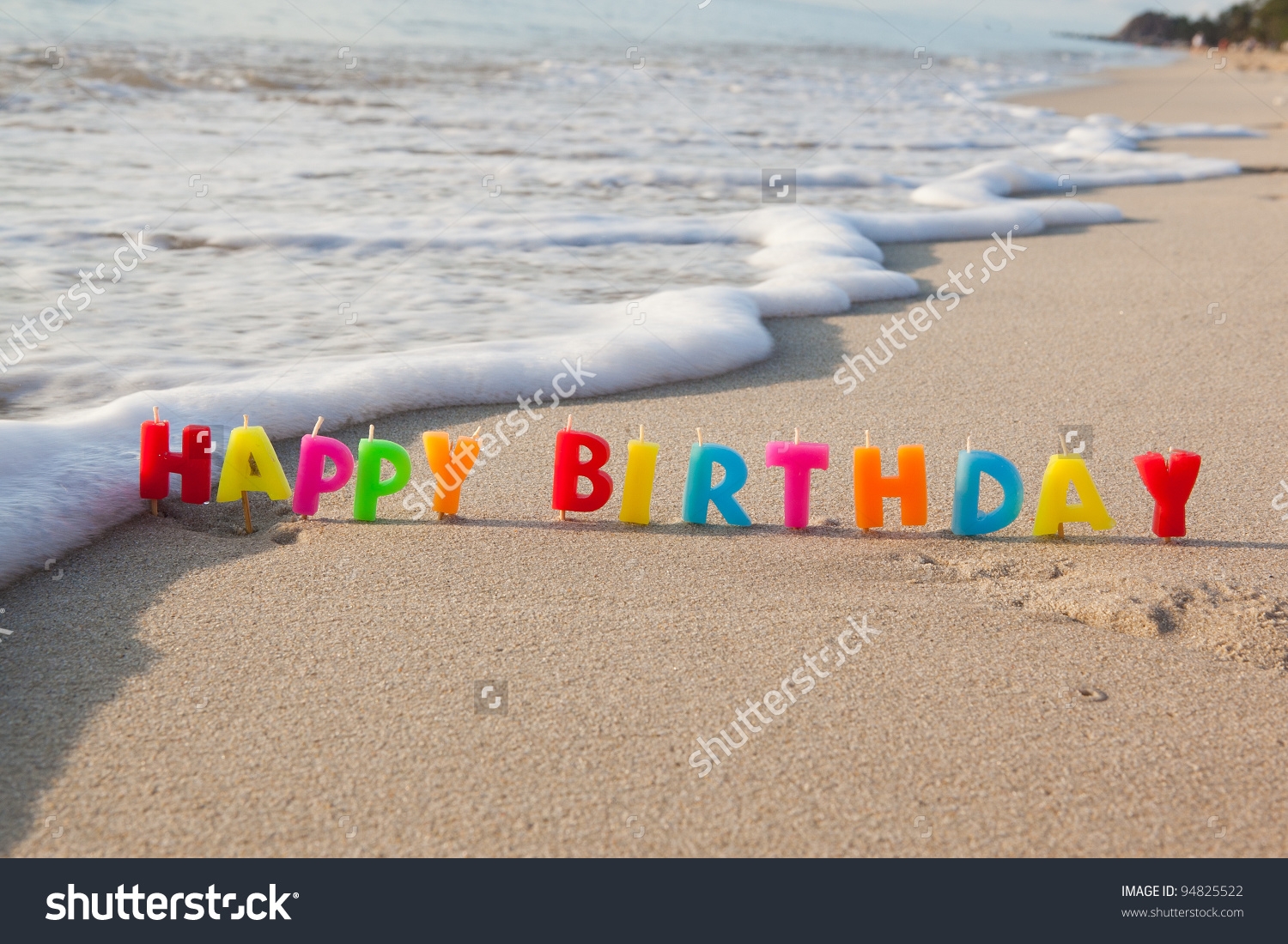 Happy Birthday Beach Clipart.