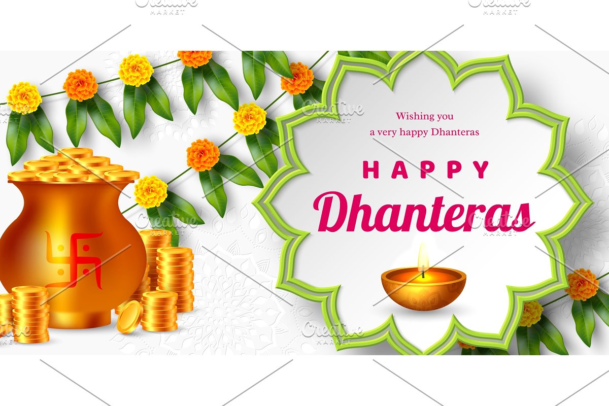 Shubh Dhanteras holiday composition..