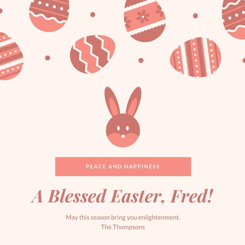 Happy Easter Greeting Instagram Post.