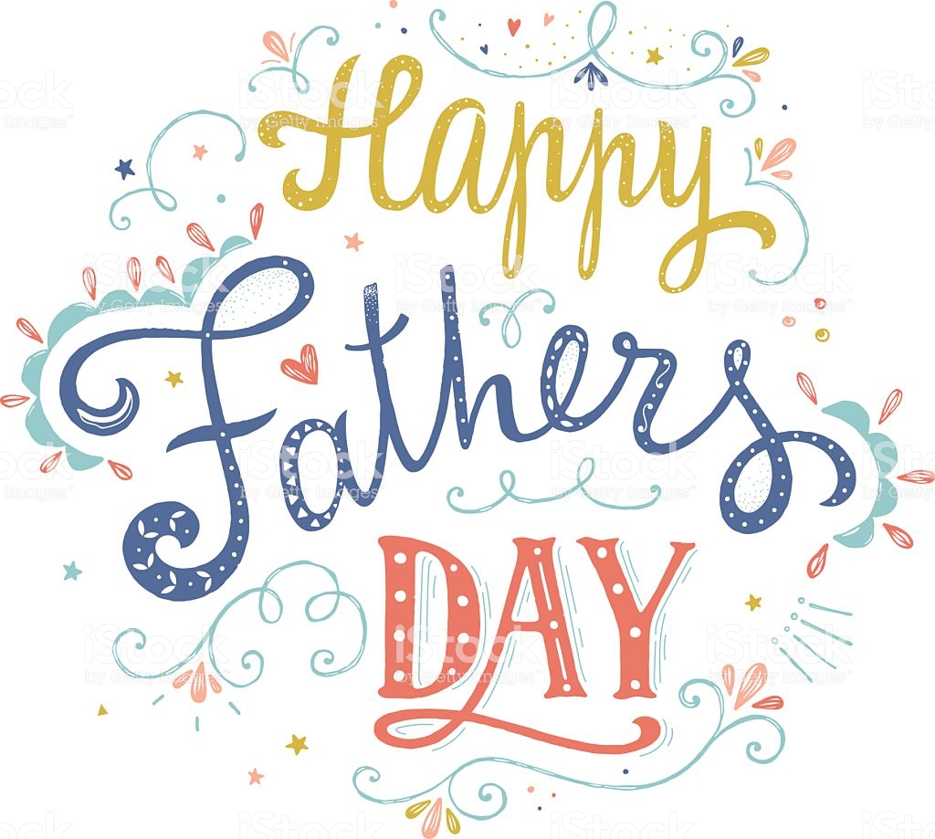 Happy Fathers Day Vector Card Stock Illustration.