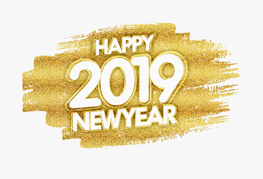 Happy New Year Gold Glitter Png Image Free Download.