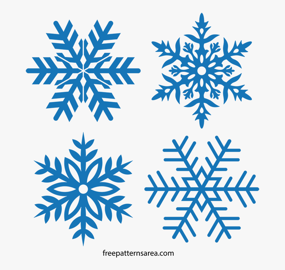 Snowflakes Clipart Stencil.