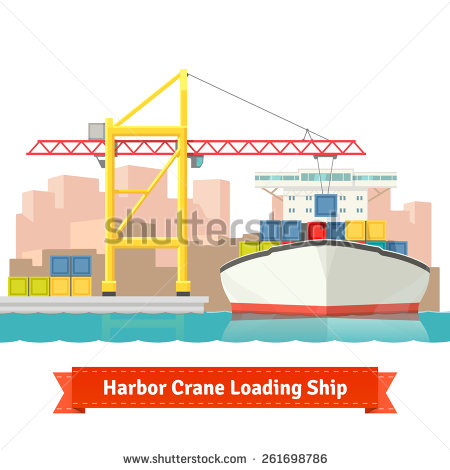 Harbour Crane Stock Images, Royalty.