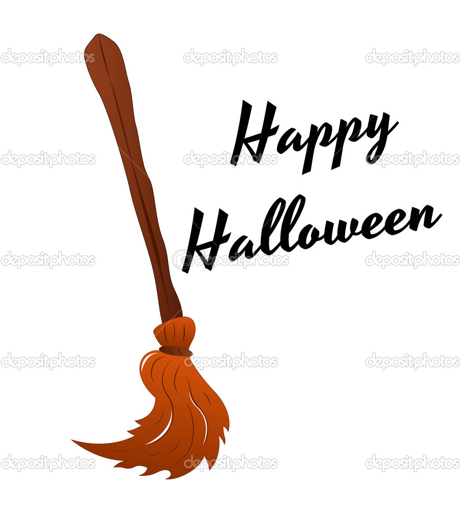 Witch Broomstick Vector — Stock Vector © baavli #10148993.