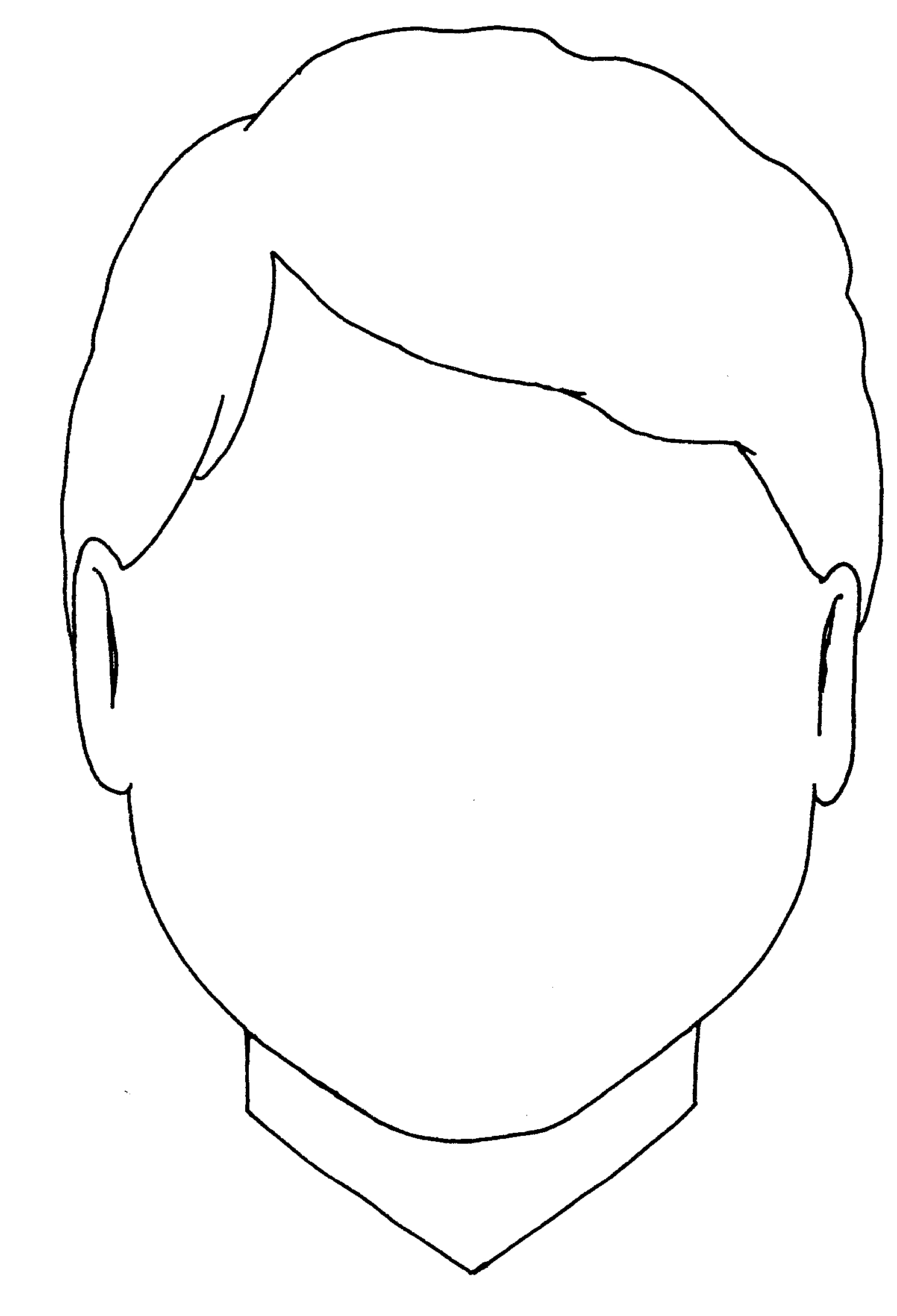 Boy Face Template.