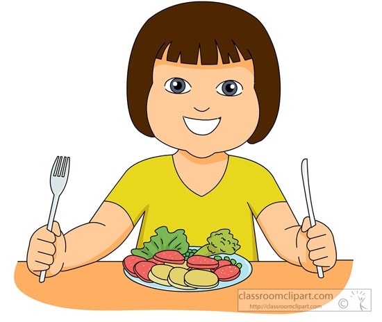 Girl eating healthy foods clipart 3 » Clipart Portal.