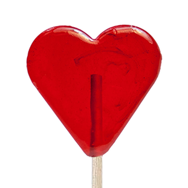 Valentine Mini Heart Lollipops: 24 Hard candy lollipops.