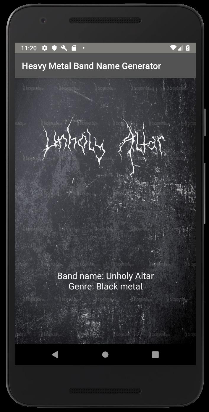 Metal Band Name Generator for Android.