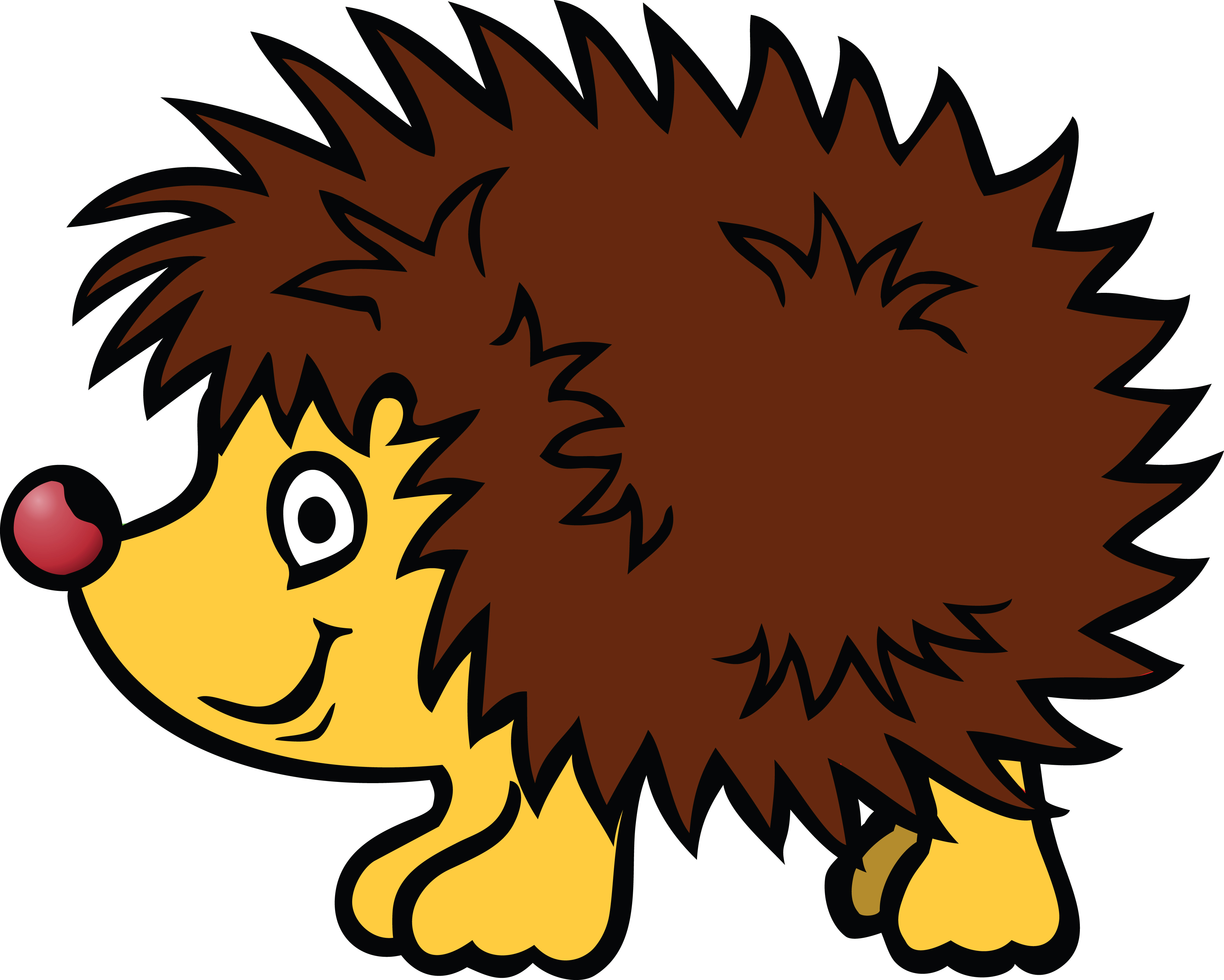 Free Clipart Of A hedgehog.