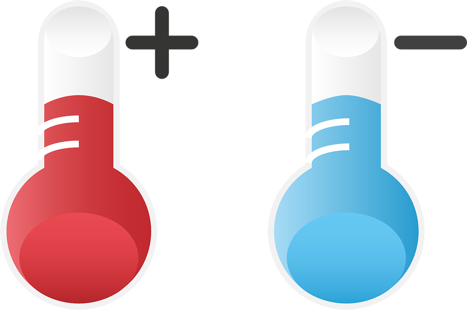 Kostenlose Vektorgrafik: Temperatur, Warm, Heiß, Kälte.