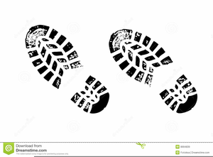 Clipart Hiking Boot Footprints.