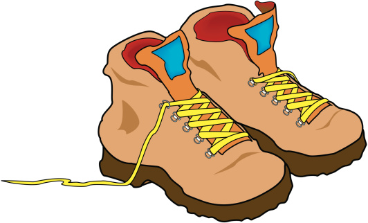 Hiking Boots Clipart.